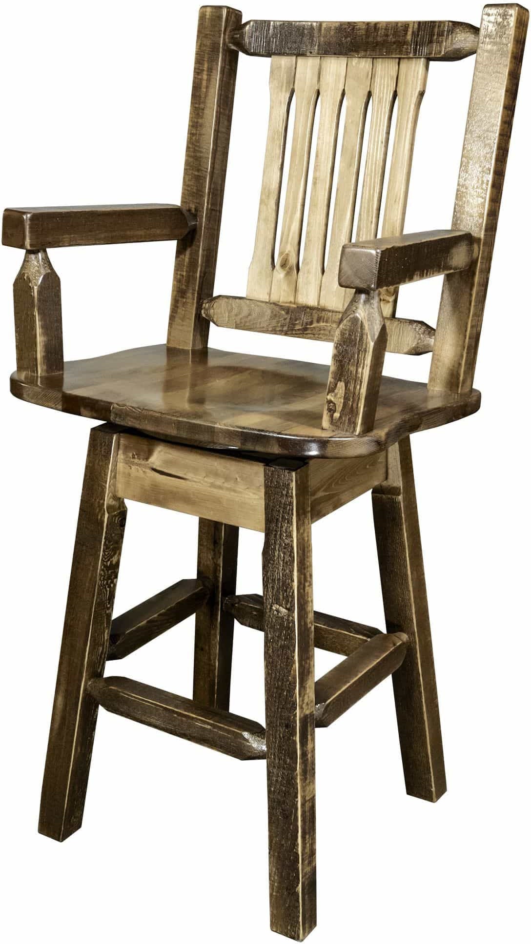 Montana Woodworks Homestead Kollektion Counter Height Swivel Captain's Barshocker