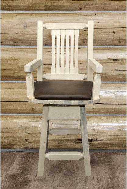 Montana Woodworks Homestead Kollektion Counter Height Swivel Captain's Barshocker
