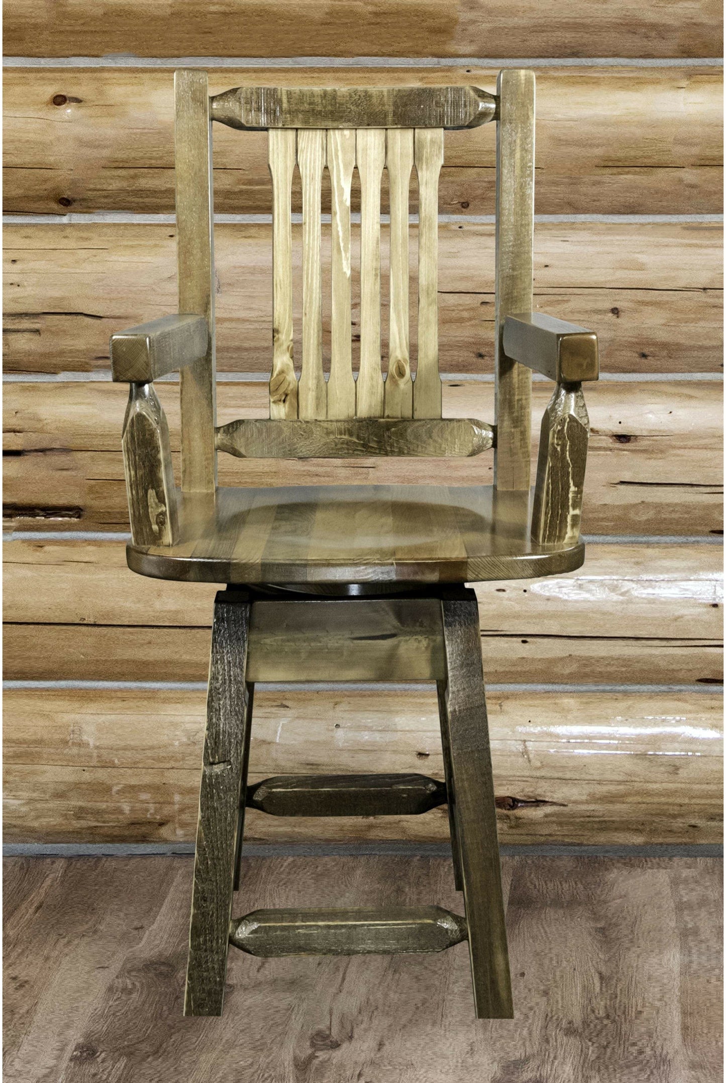 Montana Woodworks Homestead Kollektion Counter Height Swivel Captain's Barshocker