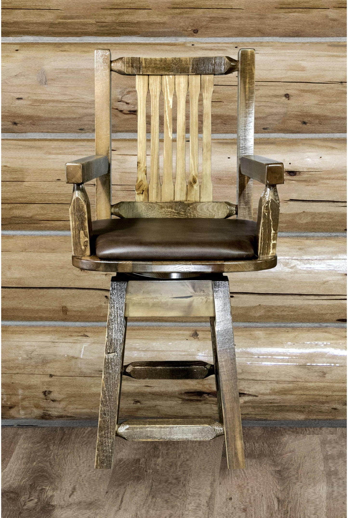 Montana Woodworks Homestead Kollektion Counter Height Swivel Captain's Barshocker