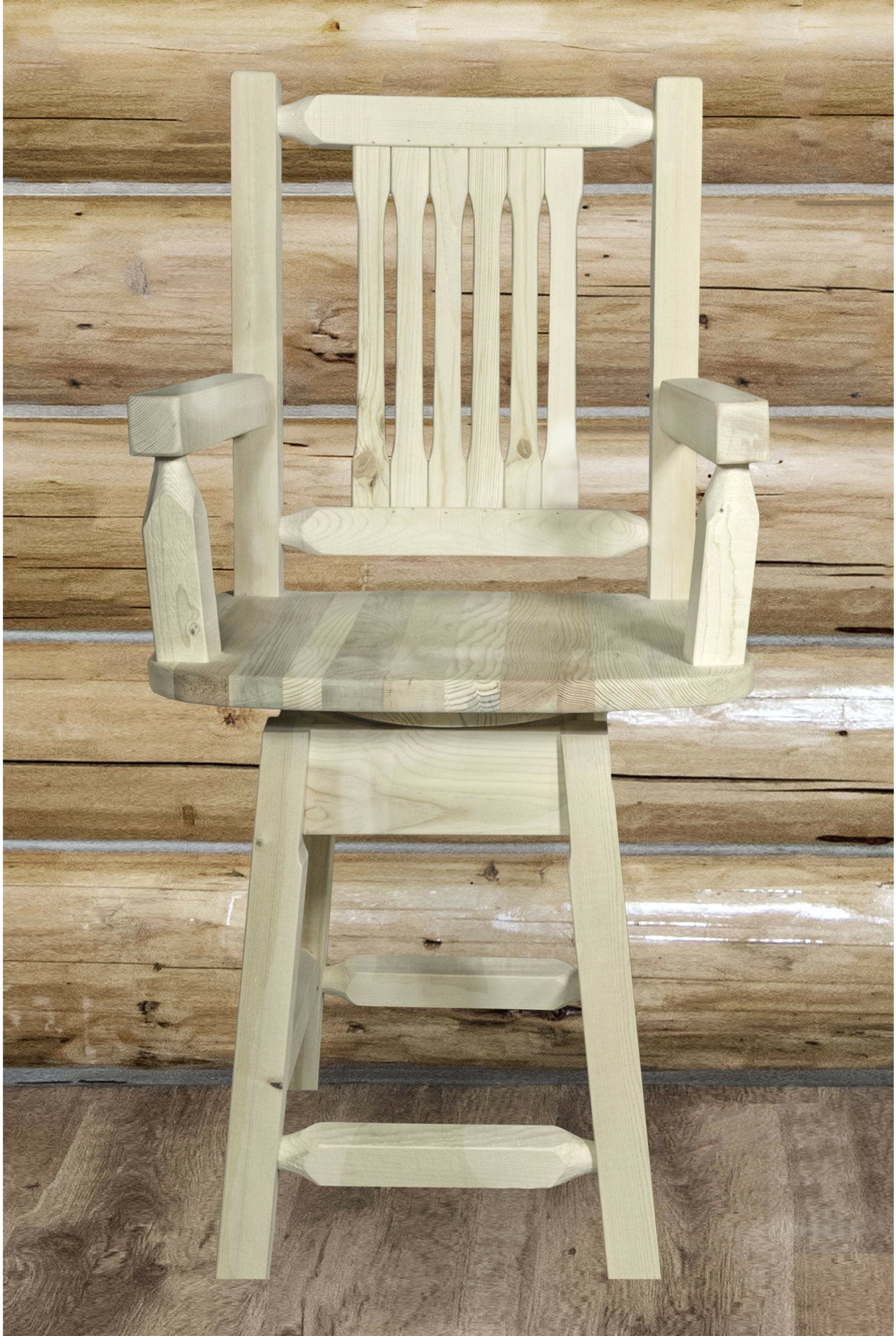 Montana Woodworks Homestead Kollektion Counter Height Swivel Captain's Barshocker