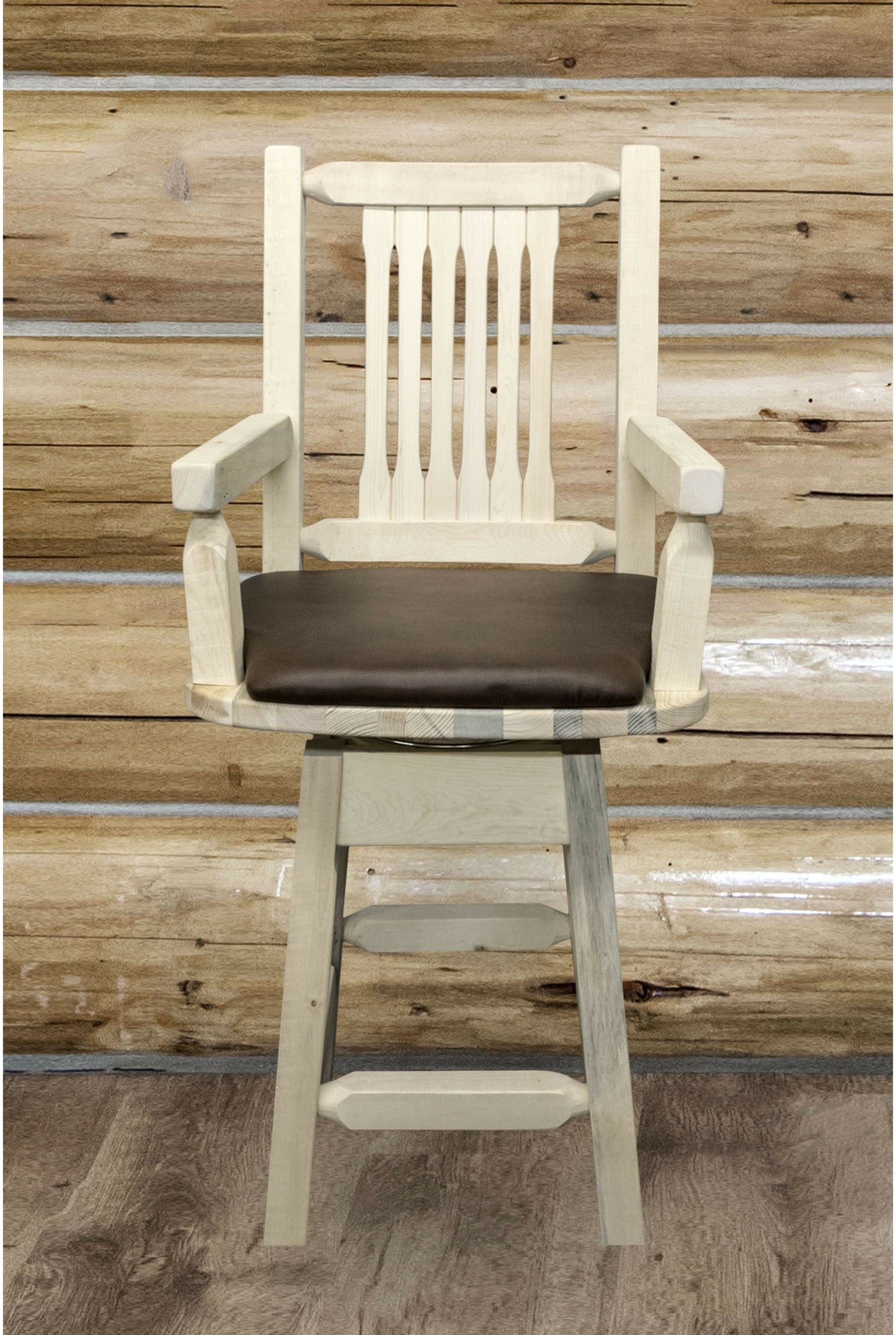 Montana Woodworks Homestead Kollektion Counter Height Swivel Captain's Barshocker