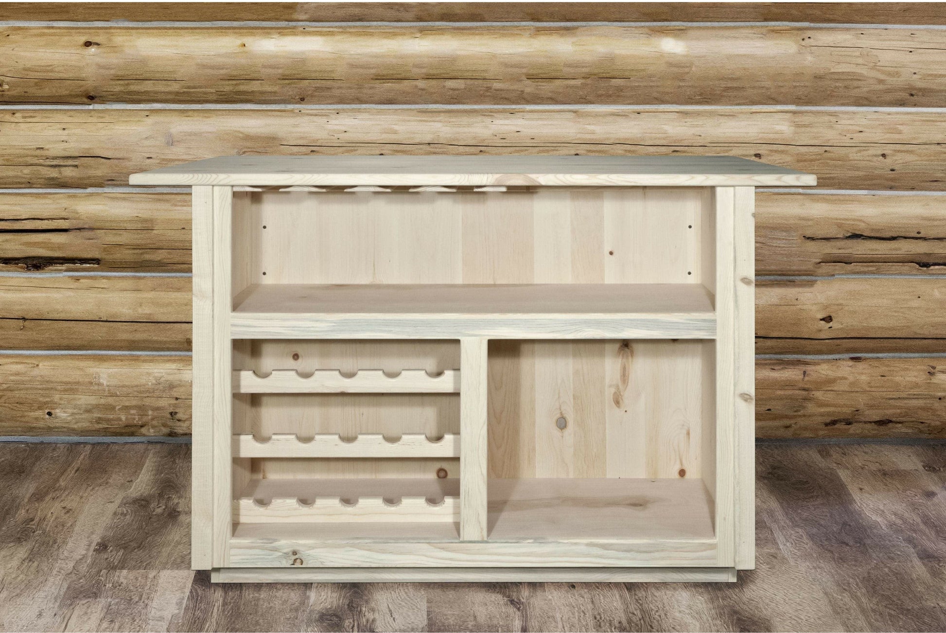 Montana Woodworks Homestead Kollektion Deluxe Bar mit Fußschiene