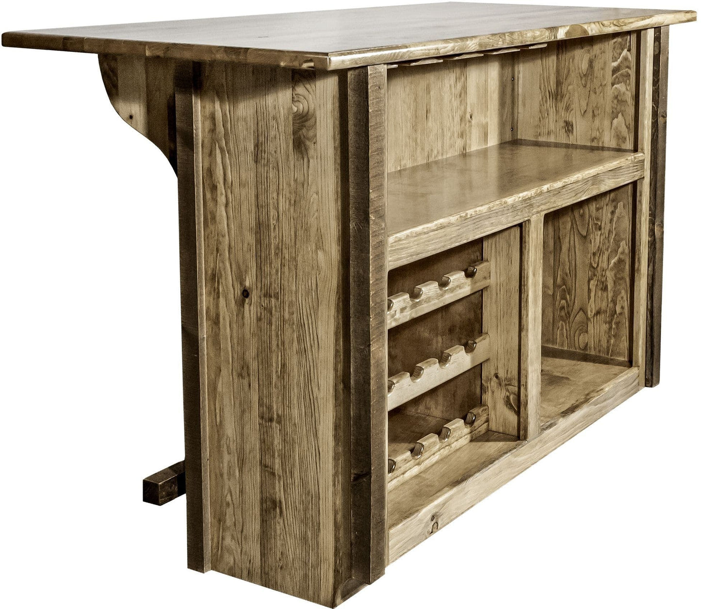 Montana Woodworks Homestead Kollektion Deluxe Bar mit Fußschiene