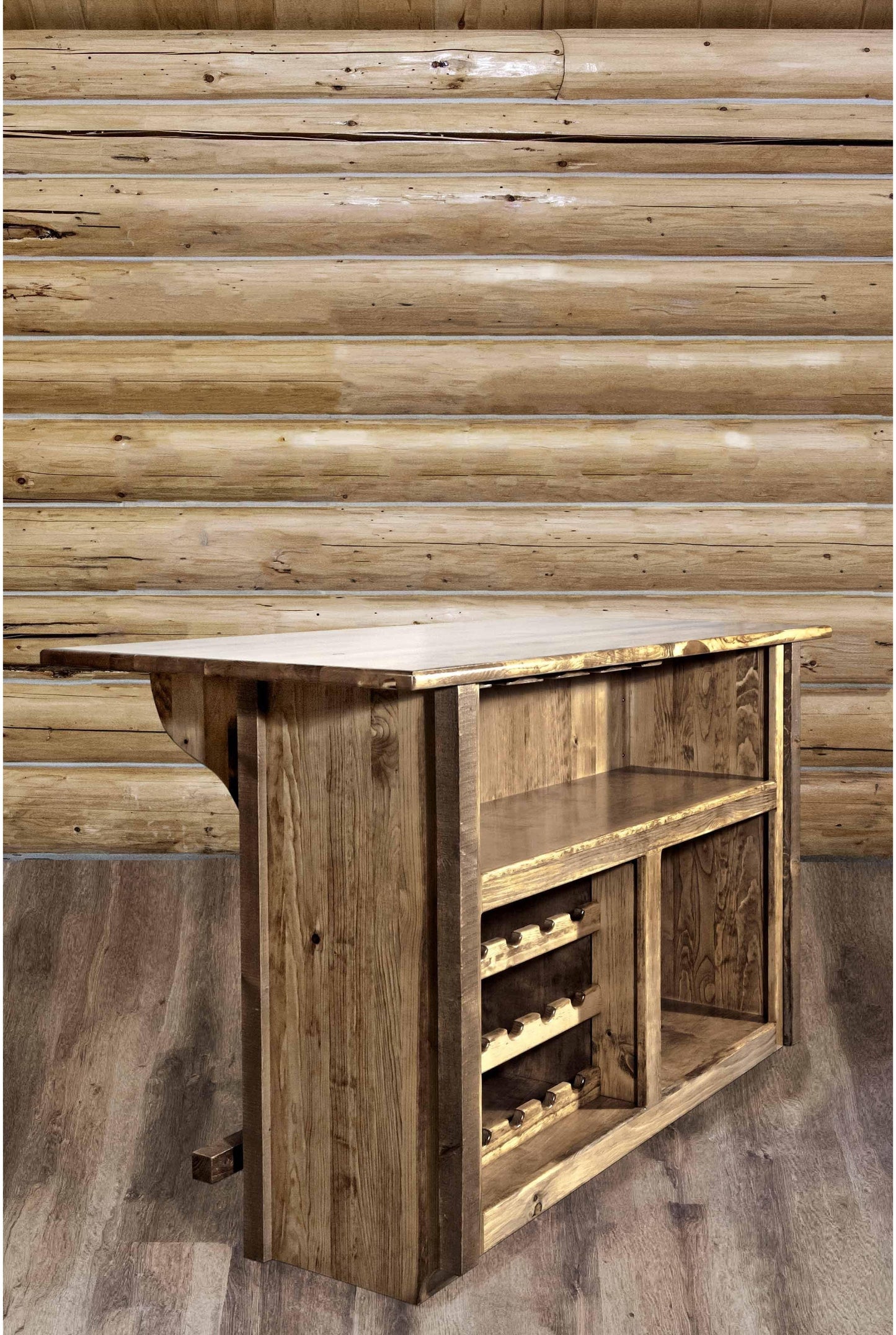 Montana Woodworks Homestead Kollektion Deluxe Bar mit Fußschiene