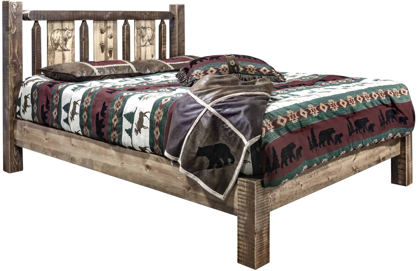 Montana Woodworks Homestead Kollektion Volle Plattform Bett - Flecken & Klare Lacquer Finish