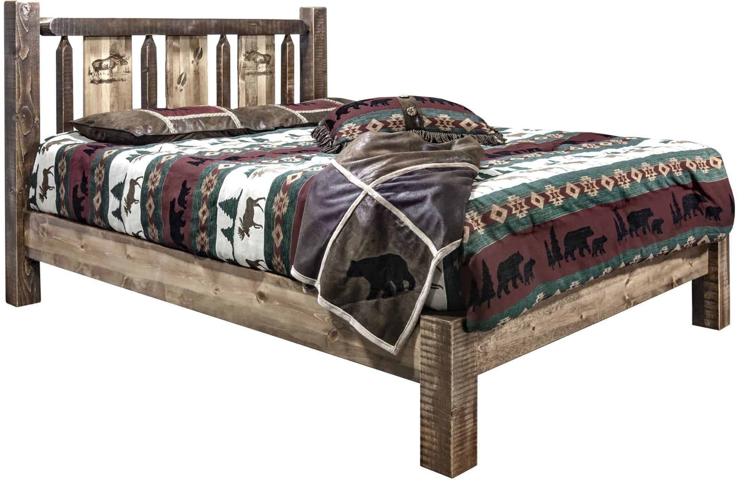 Montana Woodworks Homestead Kollektion Volle Plattform Bett - Flecken & Klare Lacquer Finish