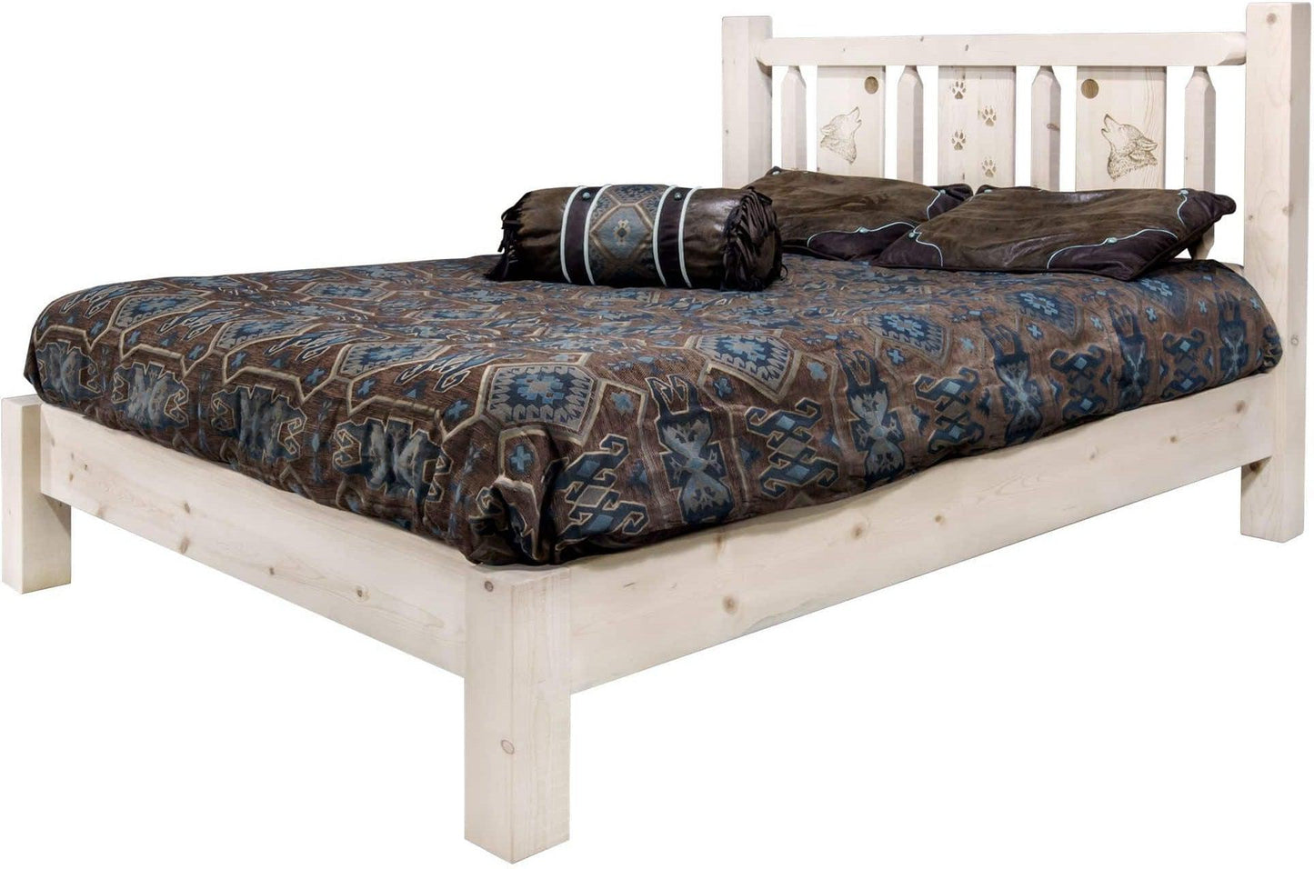 Montana Woodworks Homestead Kollektion Unvollendetes vollständiges Plattformbett