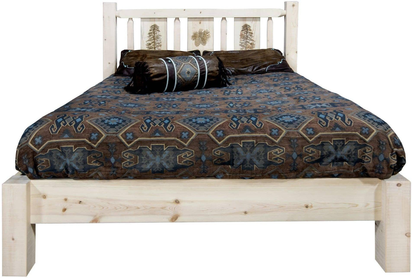 Montana Woodworks Homestead Kollektion Unvollendetes vollständiges Plattformbett