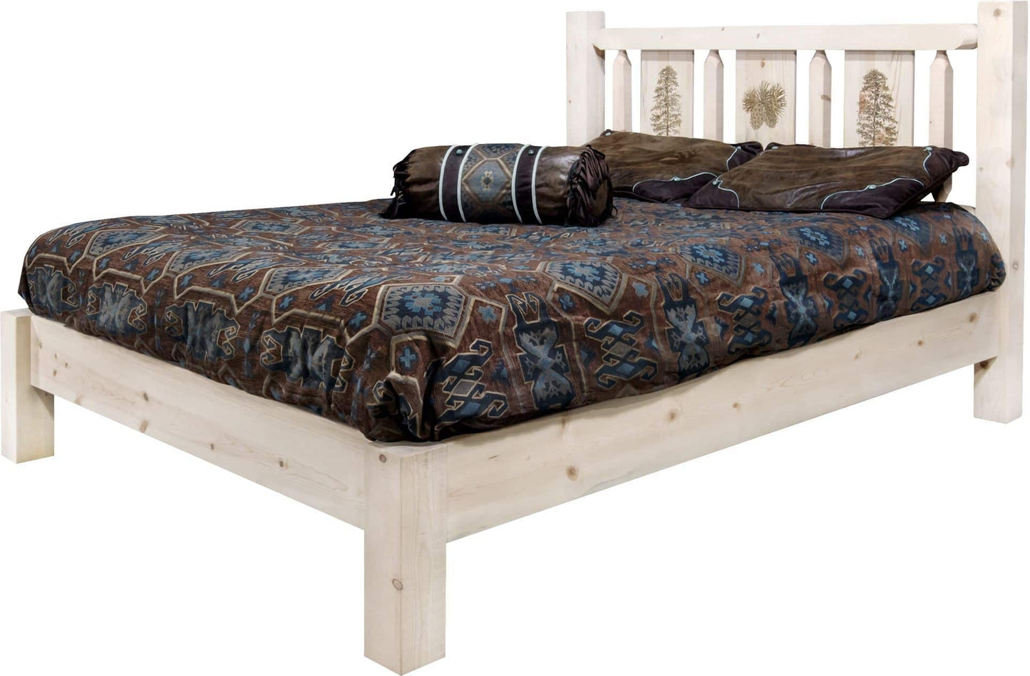 Montana Woodworks Homestead Kollektion Unvollendetes vollständiges Plattformbett