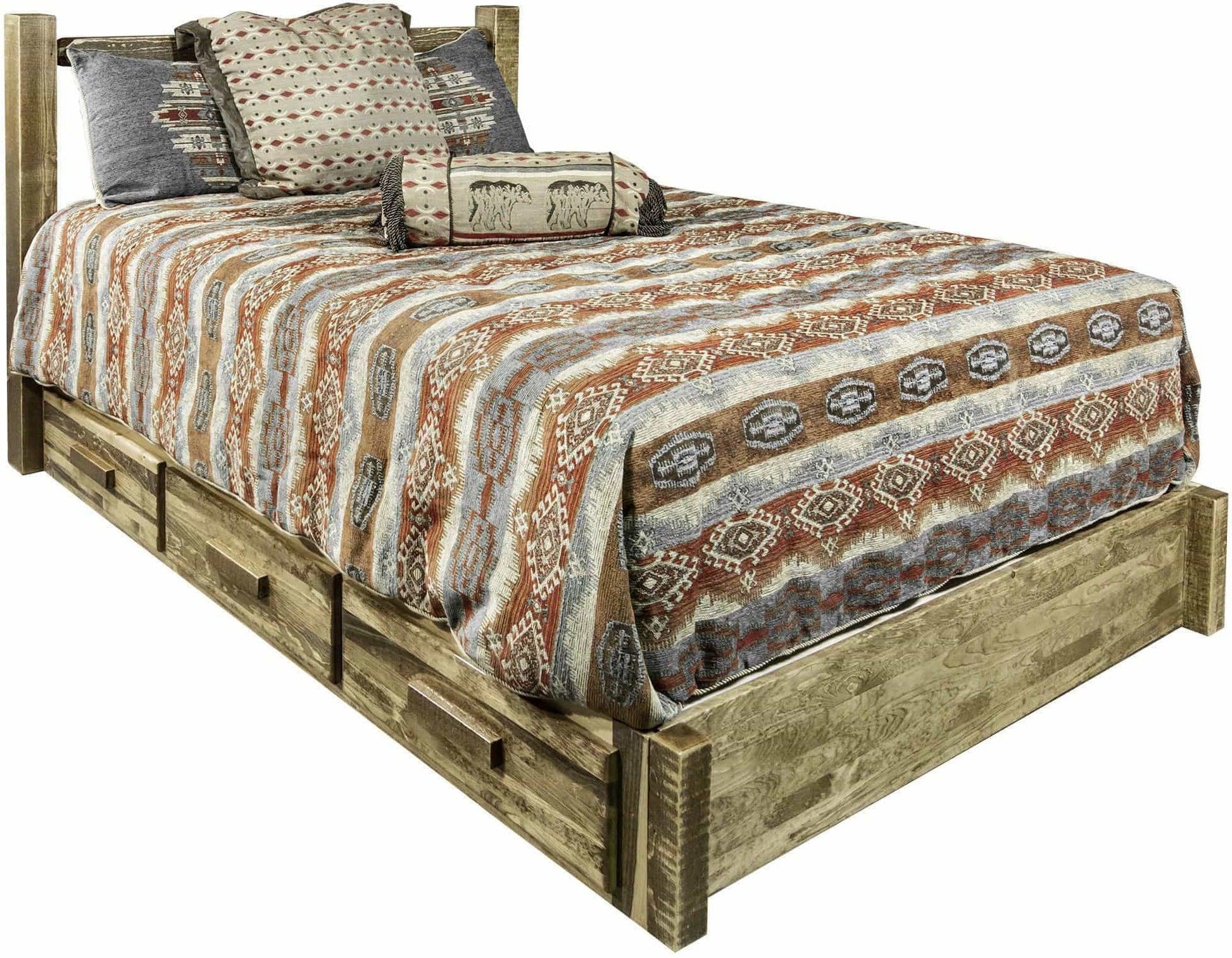 Montana Woodworks Homestead Kollektion Volle Plattform Bett mit Lagerung