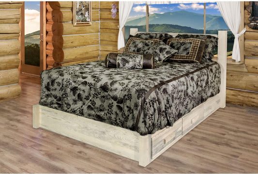 Montana Woodworks Homestead Kollektion Volle Plattform Bett mit Lagerung