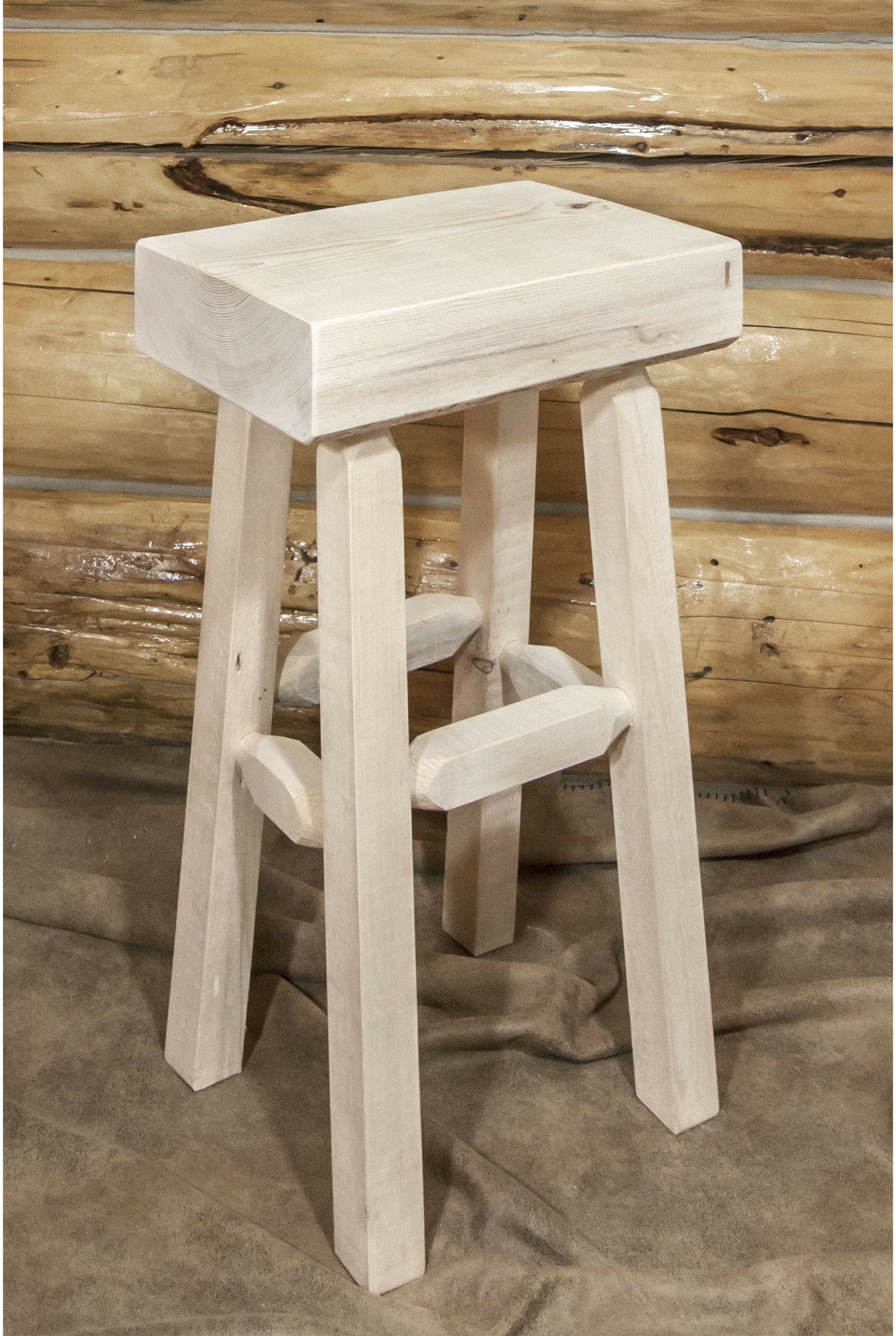 Montana Woodworks Homestead Sammlung Halb Log Barstool