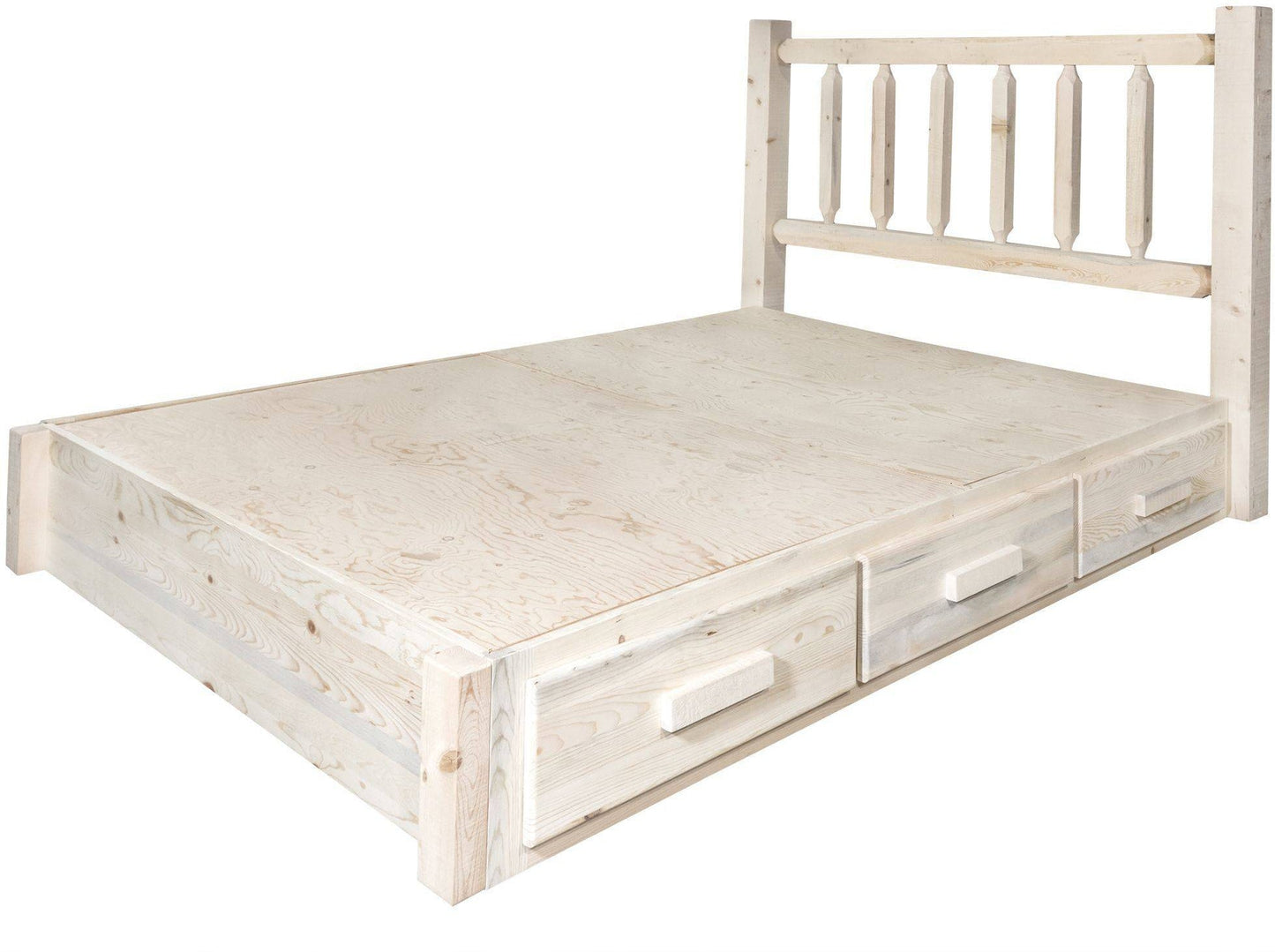 Montana Woodworks Homestead Kollektion King Plattformbett mit Lagerung