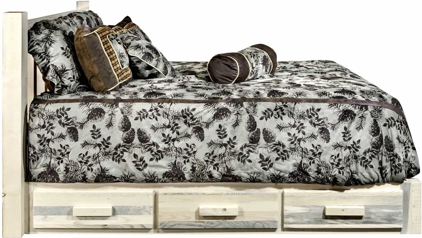 Montana Woodworks Homestead Kollektion King Plattformbett mit Lagerung
