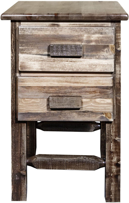 Montana Woodworks Homestead Kollektion Nachttisch mit 2 Schubladen