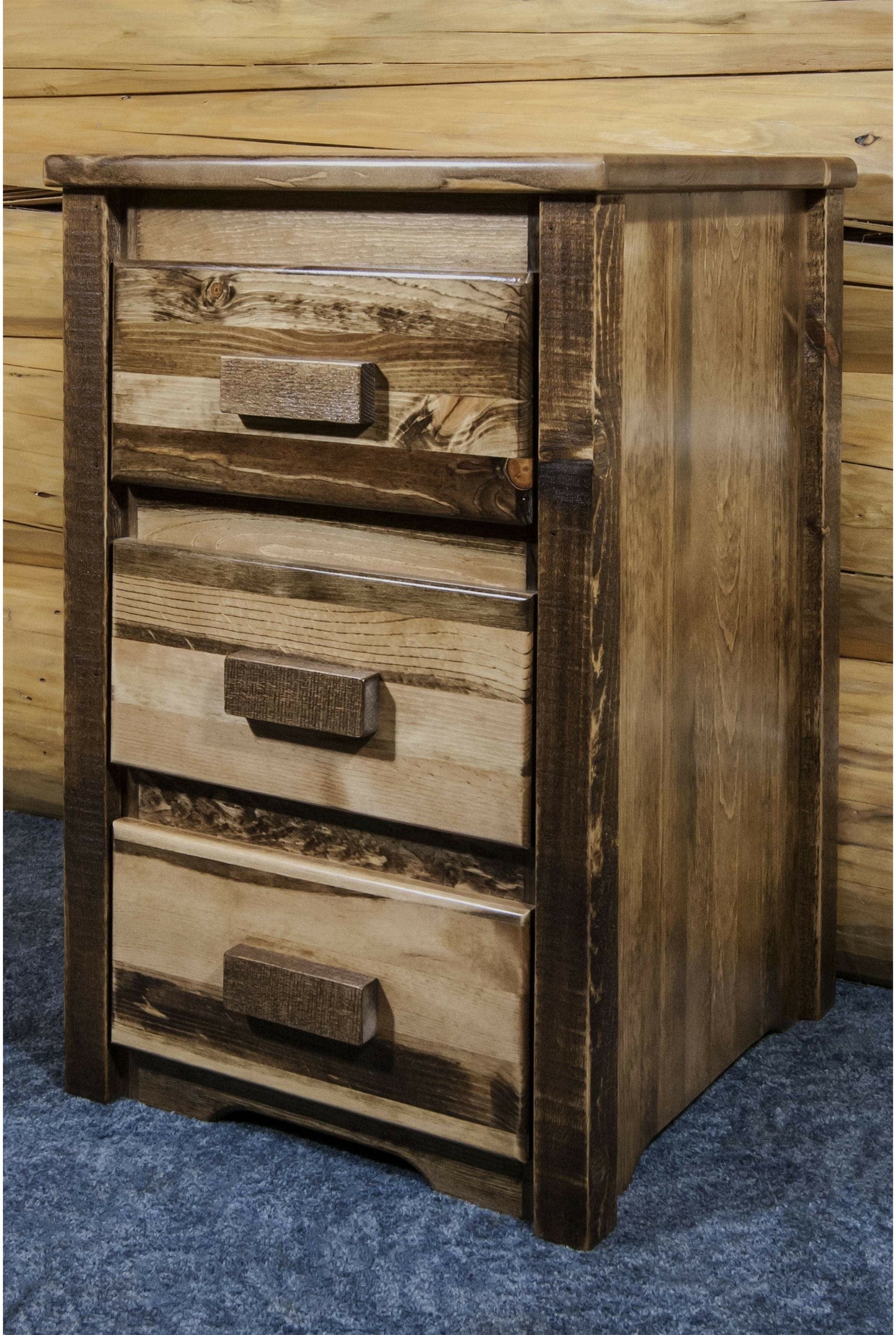 Montana Woodworks Homestead Kollektion Nachttisch mit 3 Schubladen