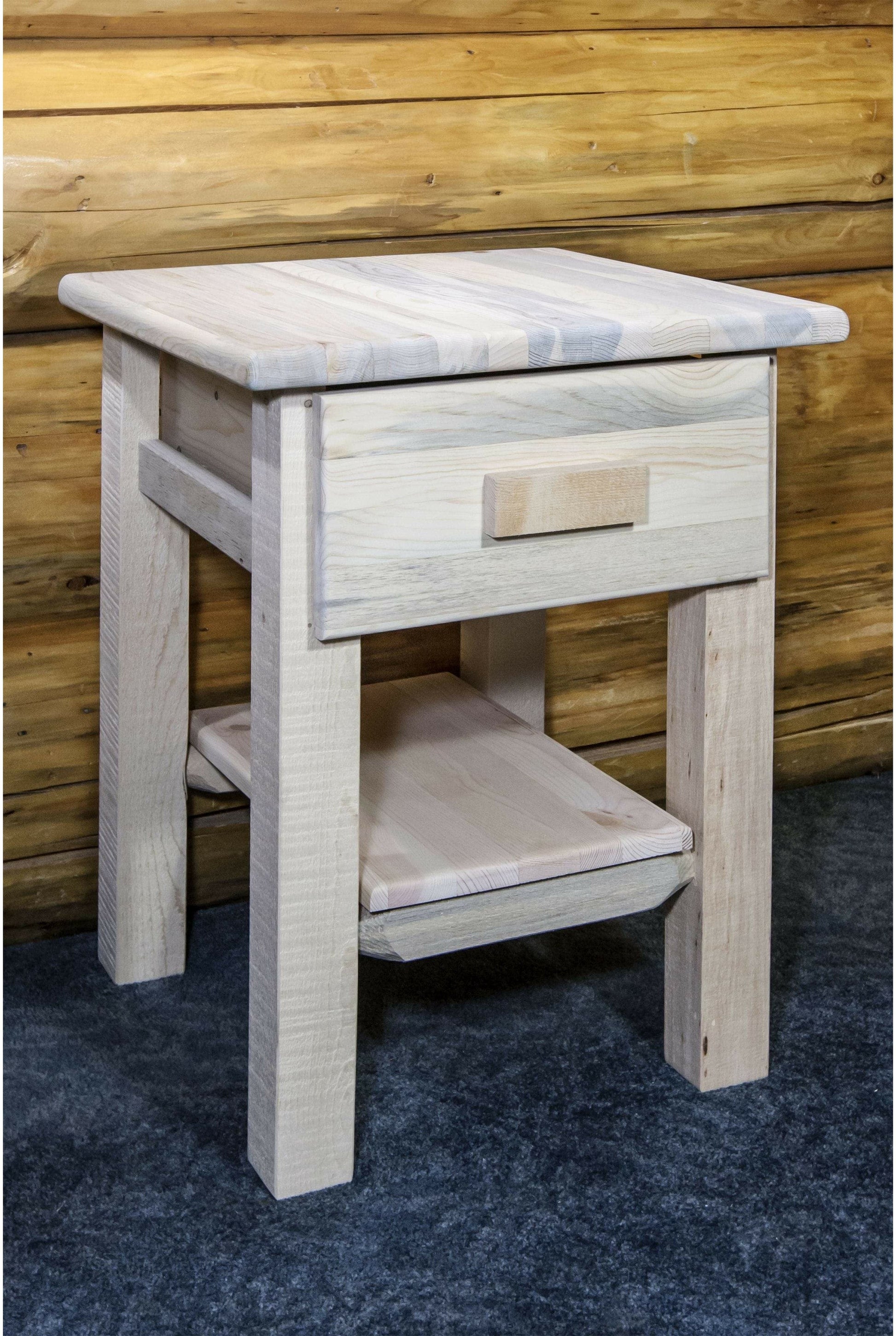 Montana Woodworks Homestead Kollektion Nachttisch mit Schublade und Regal
