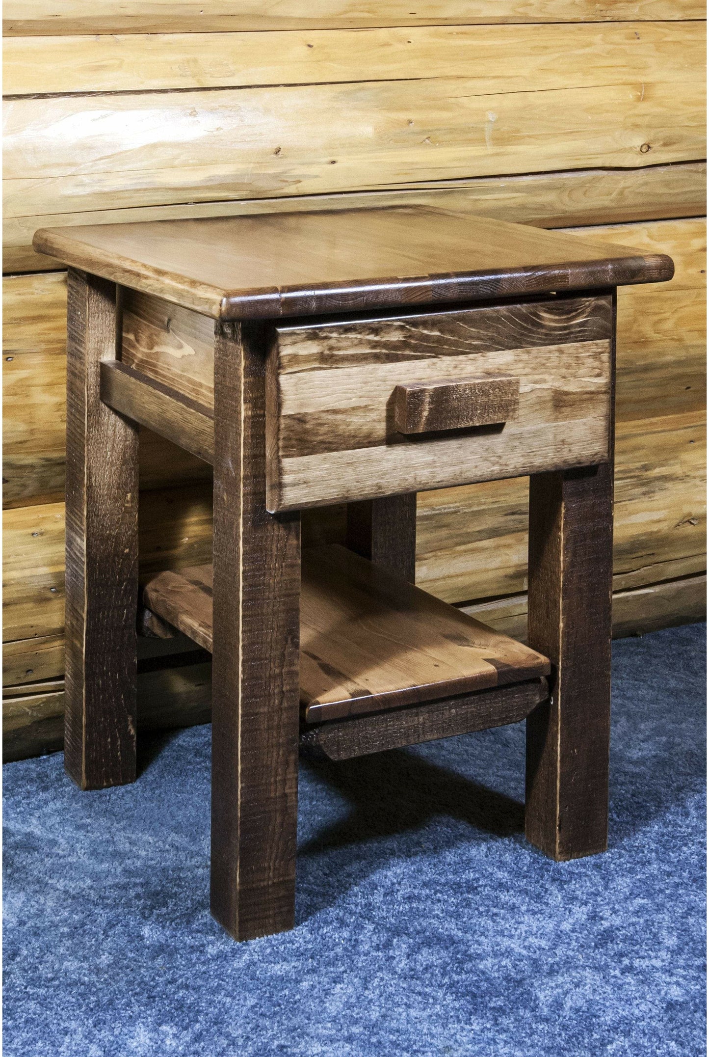 Montana Woodworks Homestead Kollektion Nachttisch mit Schublade und Regal