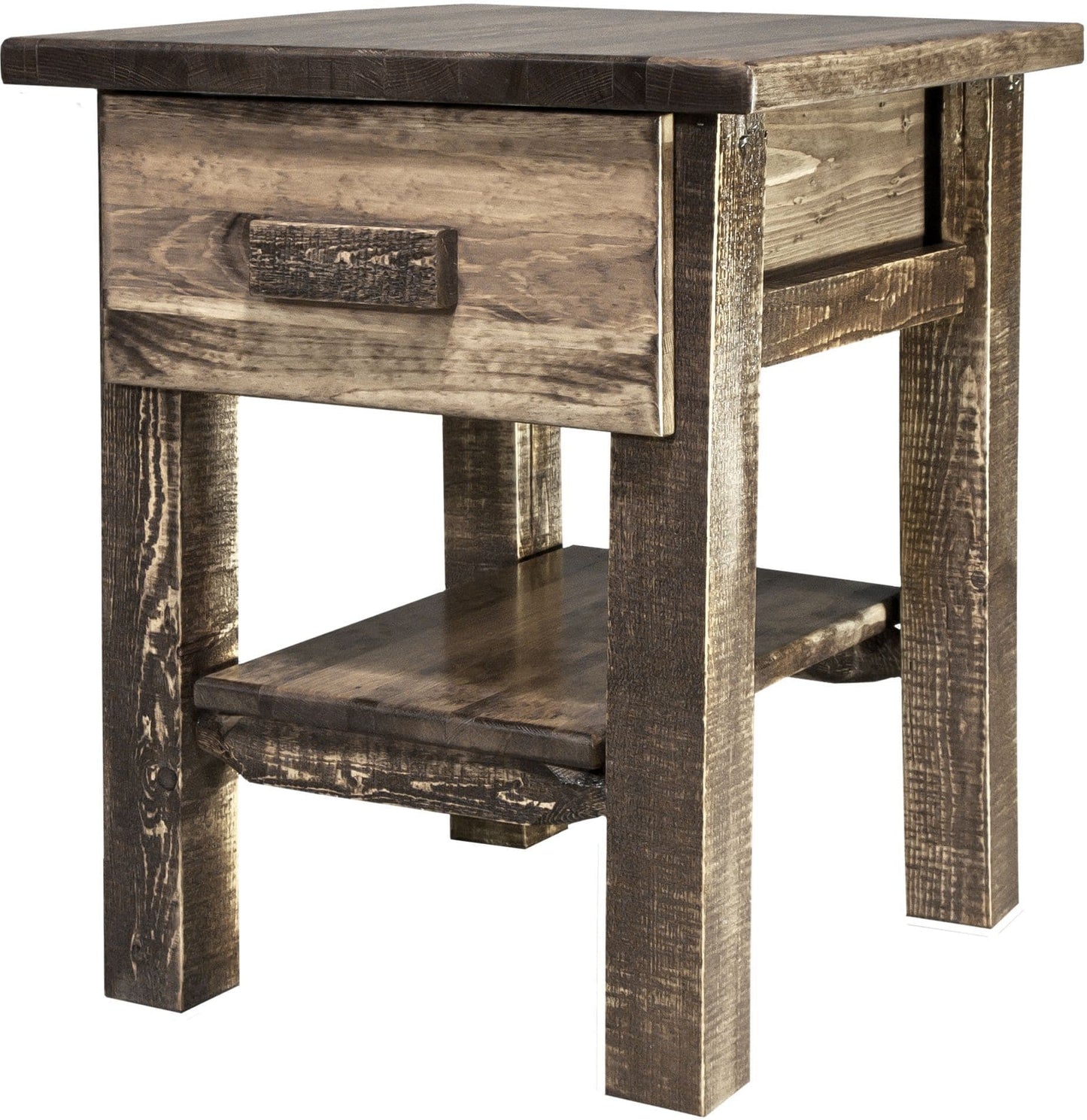 Montana Woodworks Homestead Kollektion Nachttisch mit Schublade und Regal