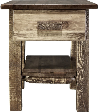 Montana Woodworks Homestead Kollektion Nachttisch mit Schublade und Regal