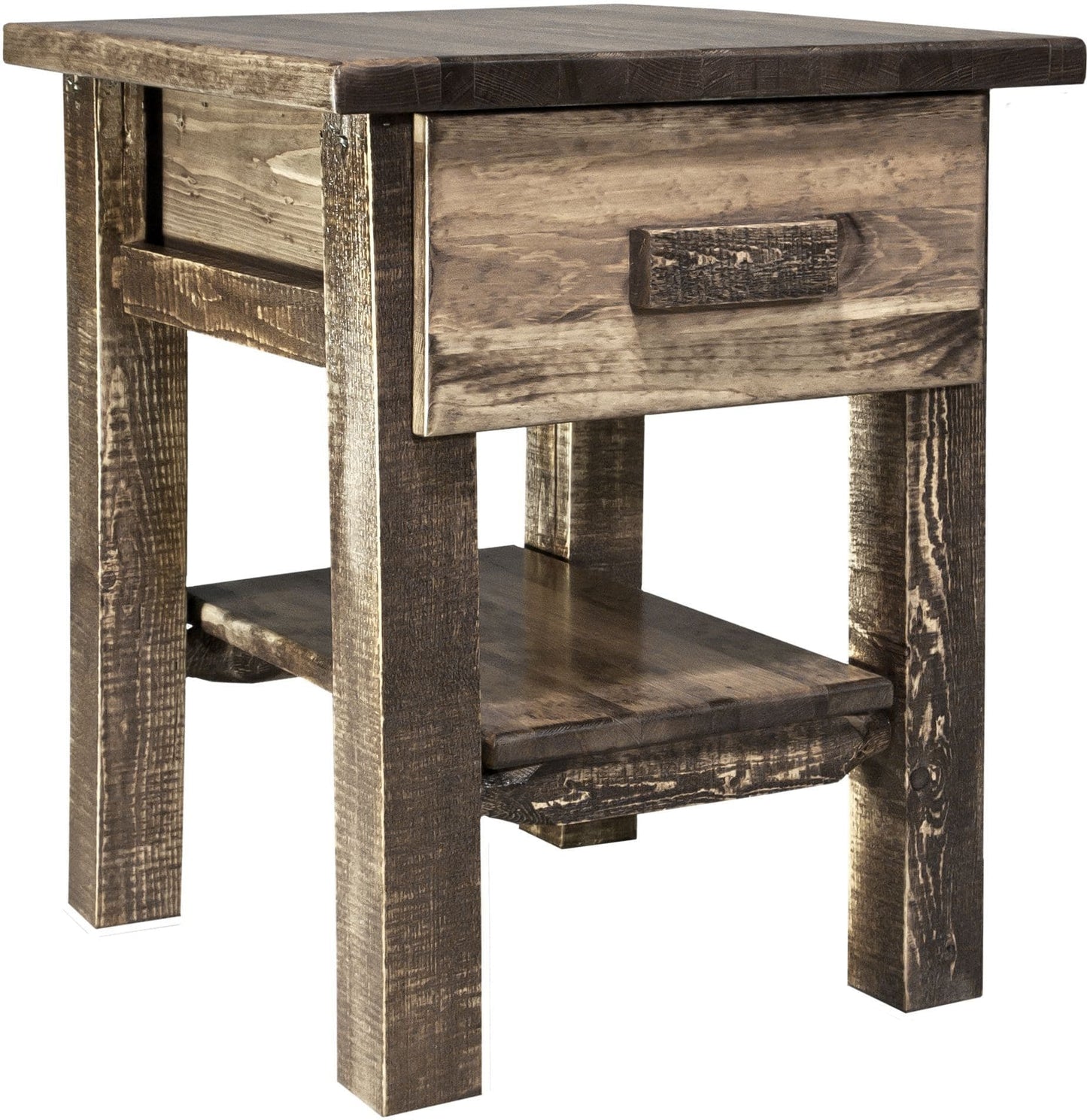 Montana Woodworks Homestead Kollektion Nachttisch mit Schublade und Regal
