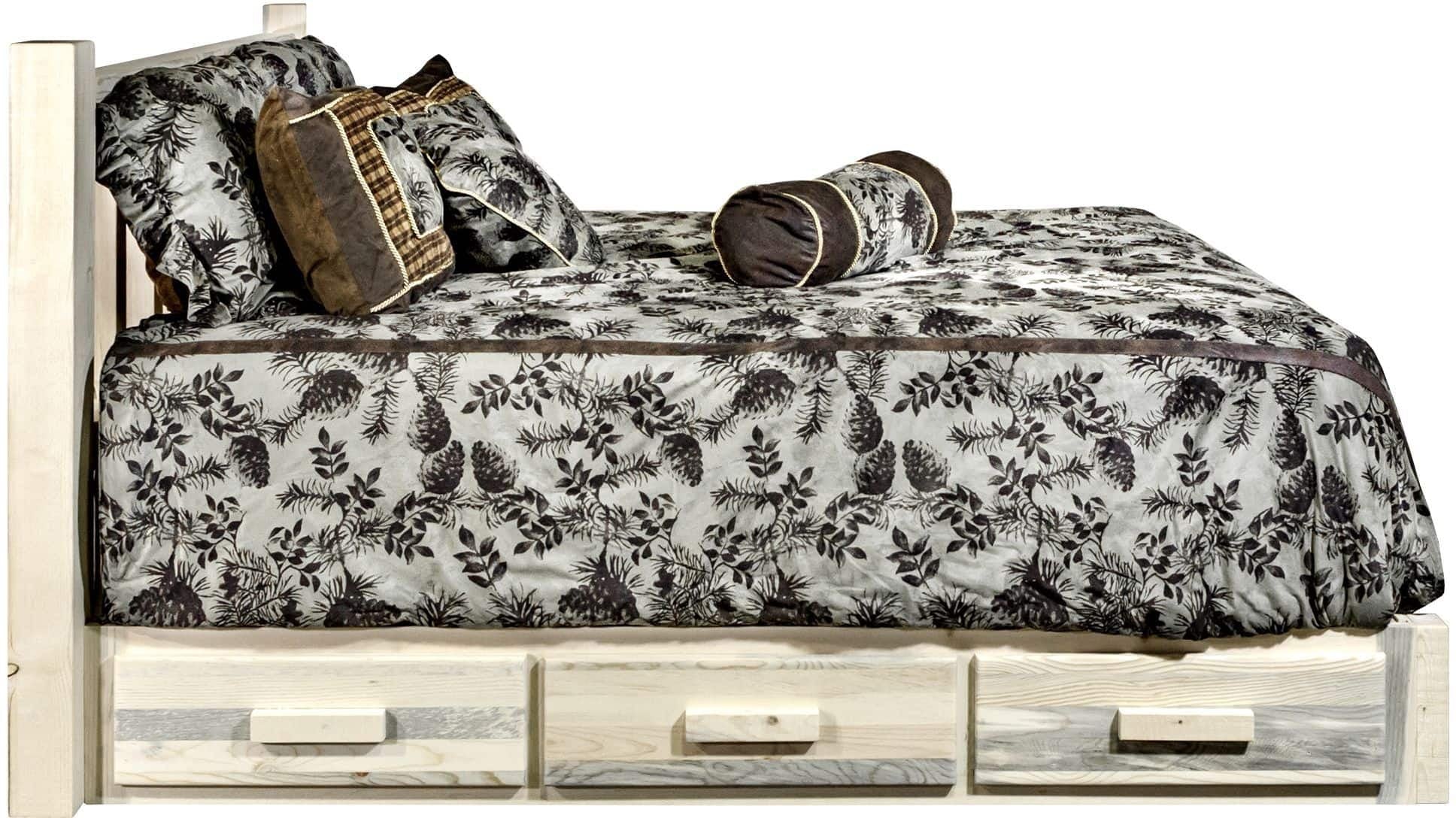 Montana Woodworks Homestead Kollektion Queen Platform Bett mit Lagerung