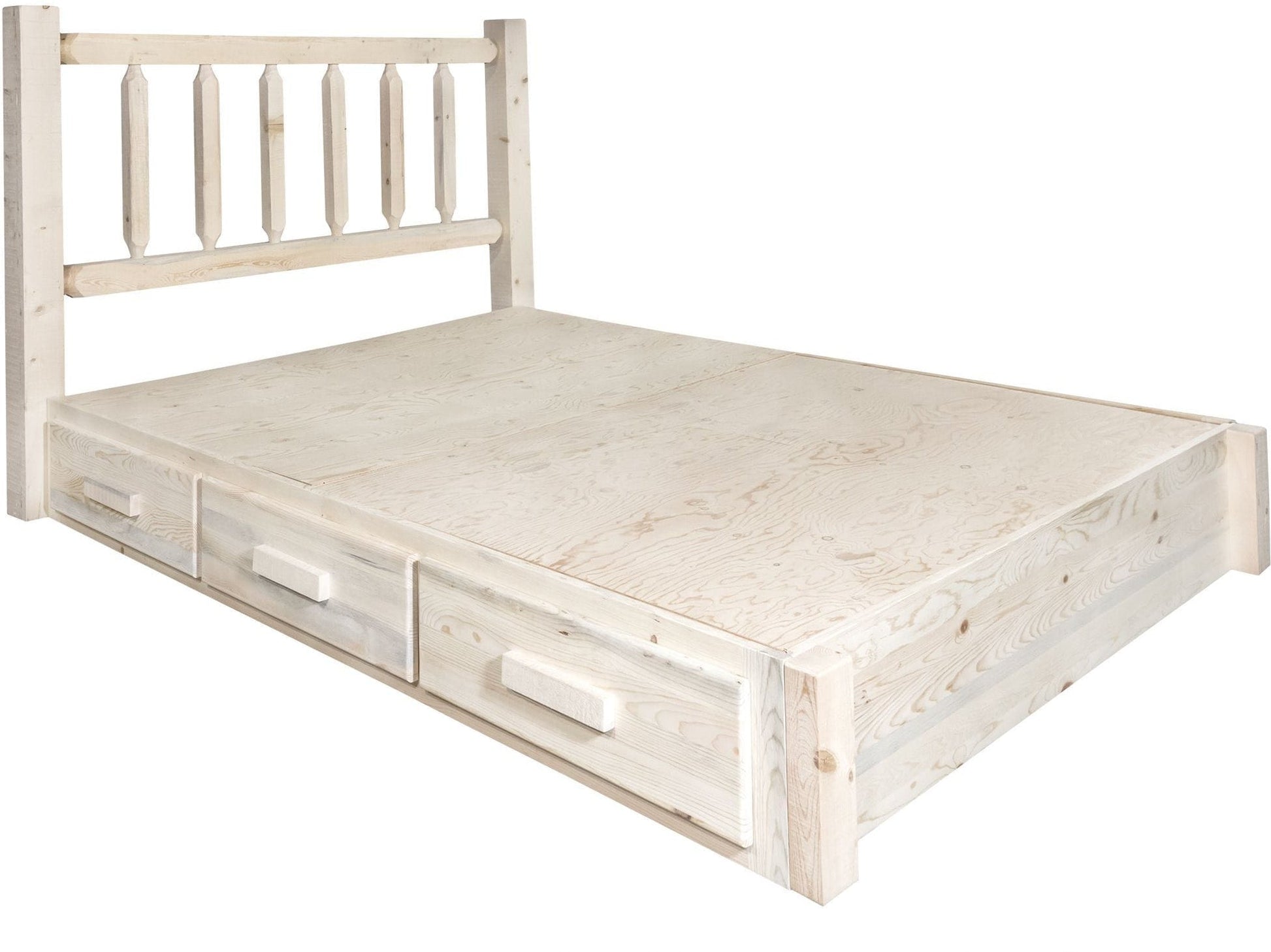 Montana Woodworks Homestead Kollektion Queen Platform Bett mit Lagerung