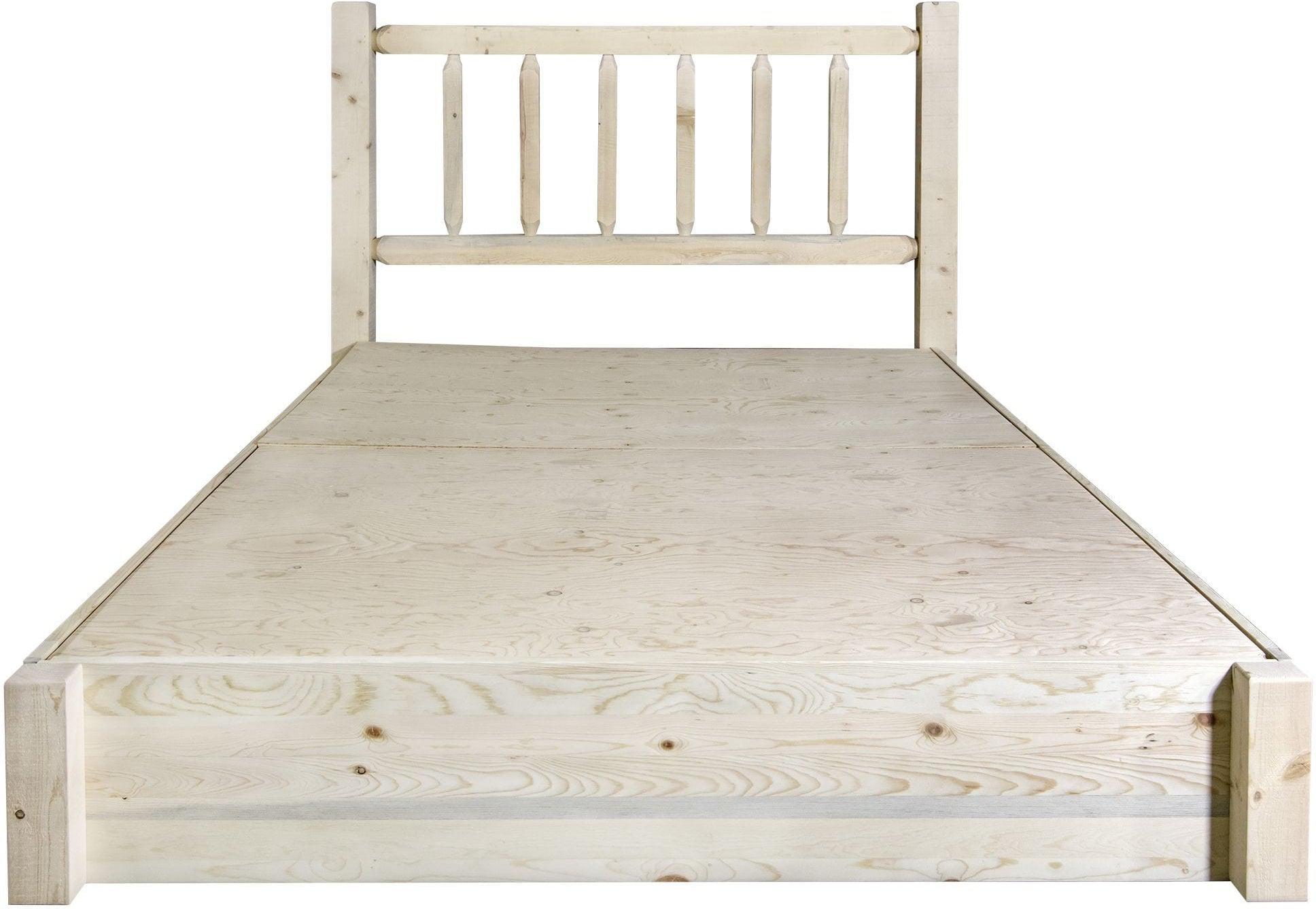 Montana Woodworks Homestead Kollektion Queen Platform Bett mit Lagerung