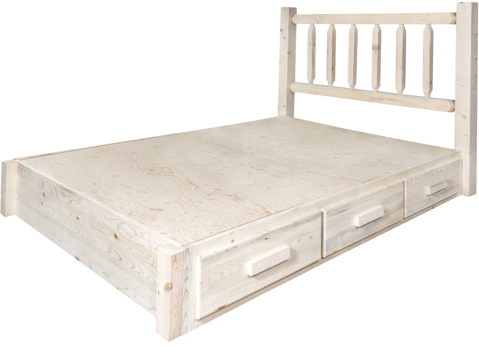Montana Woodworks Homestead Kollektion Queen Platform Bett mit Lagerung