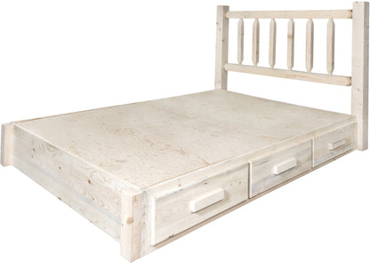 Montana Woodworks Homestead Kollektion Queen Platform Bett mit Lagerung
