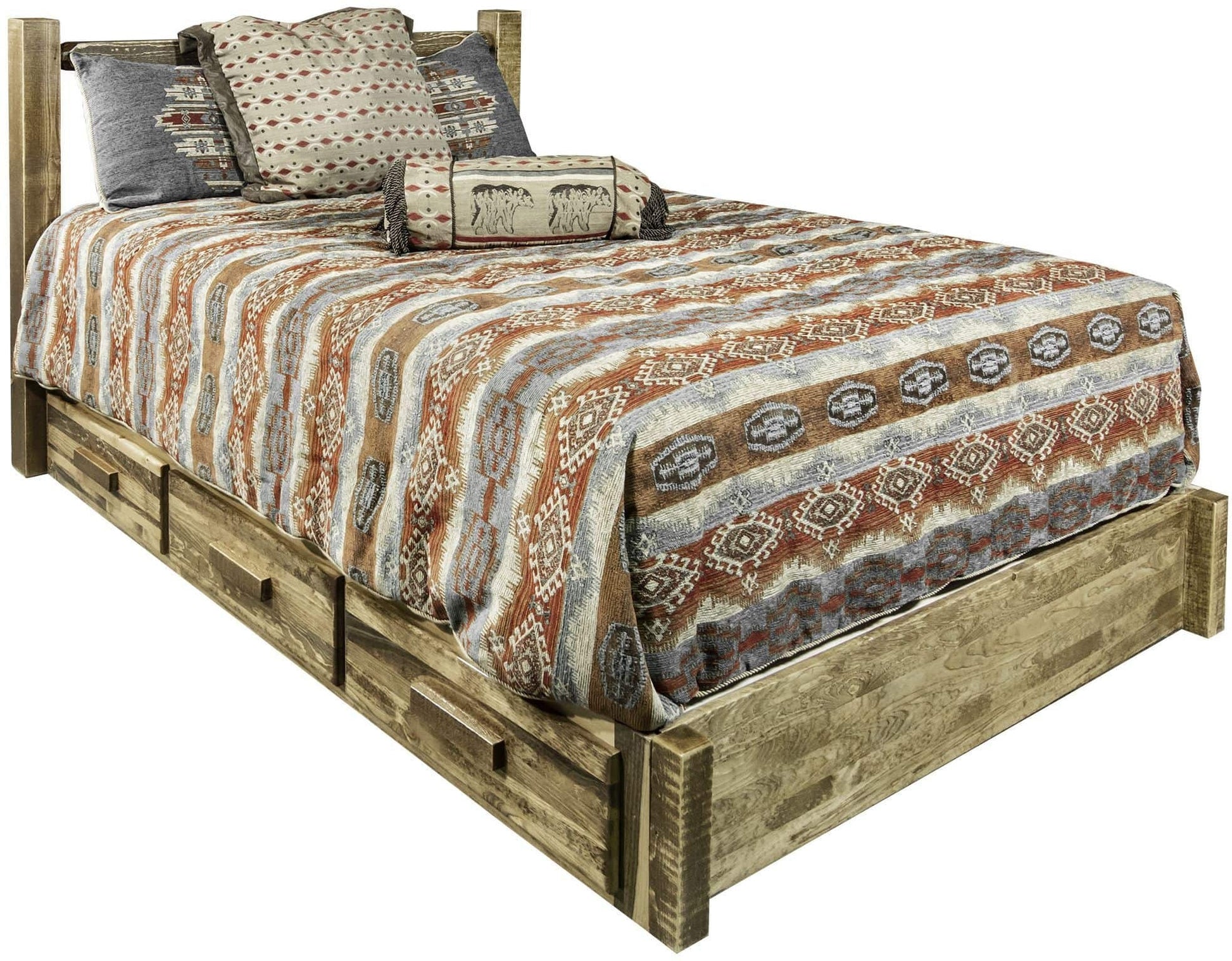 Montana Woodworks Homestead Kollektion Queen Platform Bett mit Lagerung
