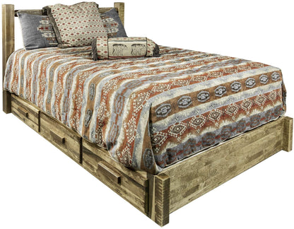 Montana Woodworks Homestead Kollektion Queen Platform Bett mit Lagerung