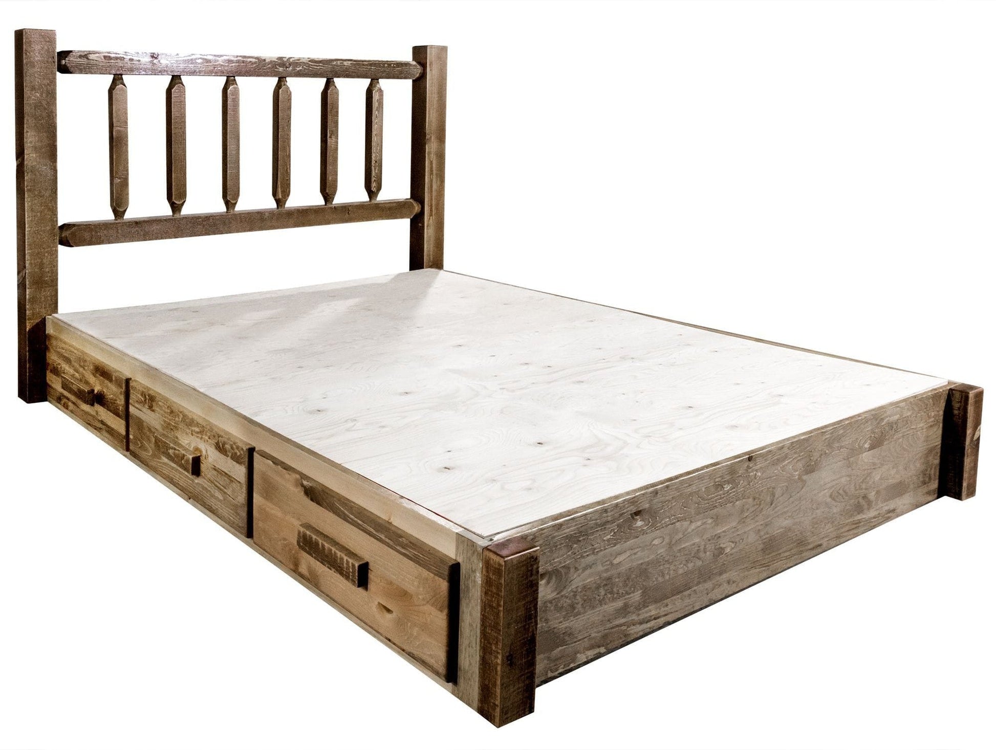 Montana Woodworks Homestead Kollektion Queen Platform Bett mit Lagerung
