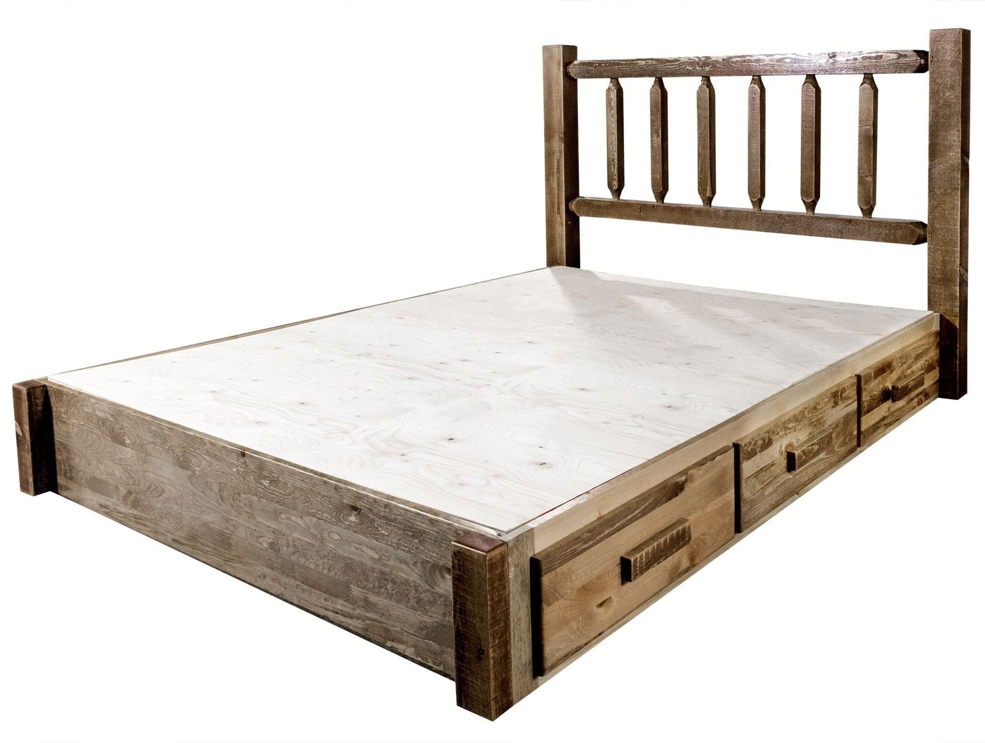 Montana Woodworks Homestead Kollektion Queen Platform Bett mit Lagerung