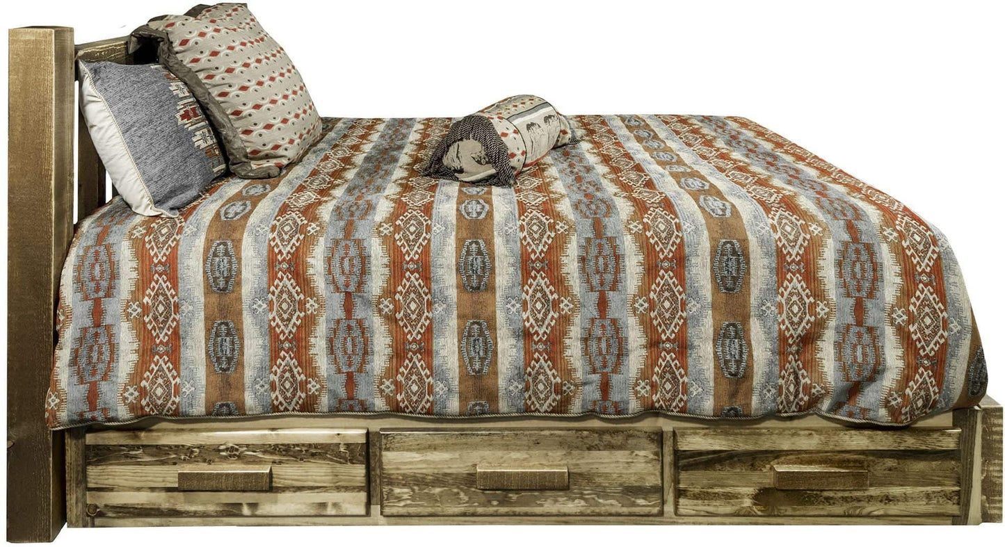 Montana Woodworks Homestead Kollektion Queen Platform Bett mit Lagerung