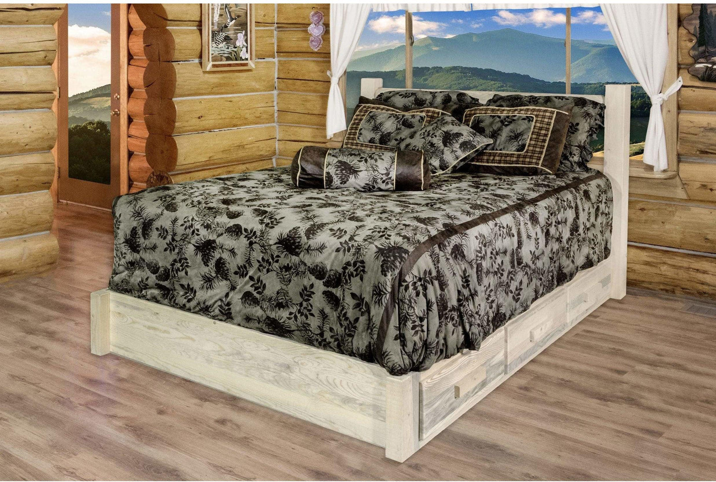 Montana Woodworks Homestead Kollektion Queen Platform Bett mit Lagerung