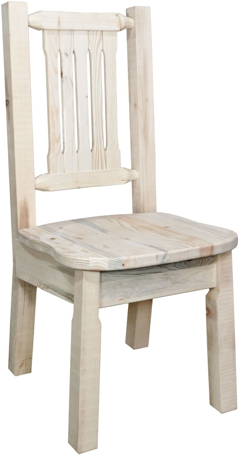 Montana Woodworks Homestead Kollektion Beistellstuhl mit ergonomischem Holzsitz
