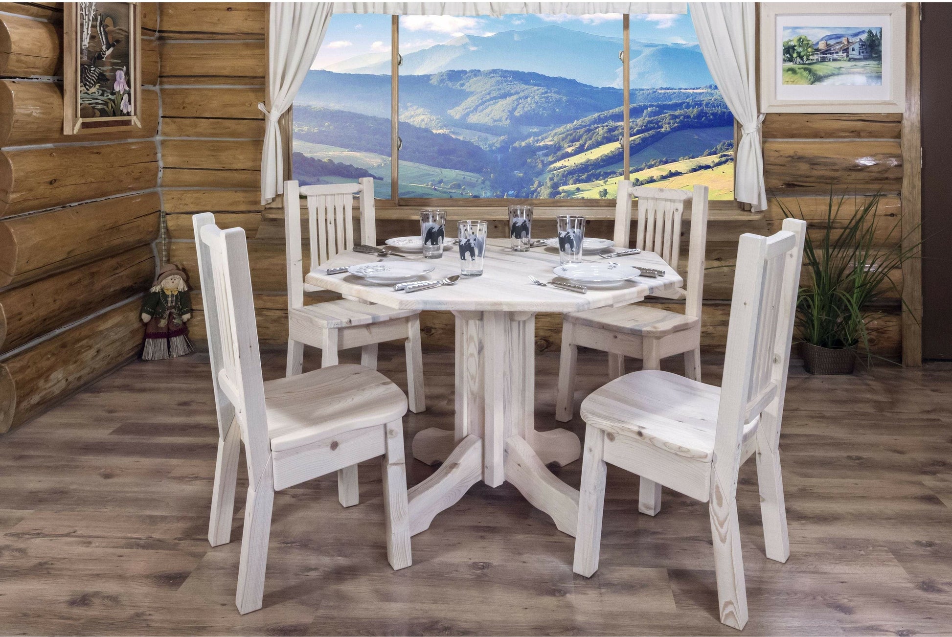 Montana Woodworks Homestead Kollektion Beistellstuhl mit ergonomischem Holzsitz