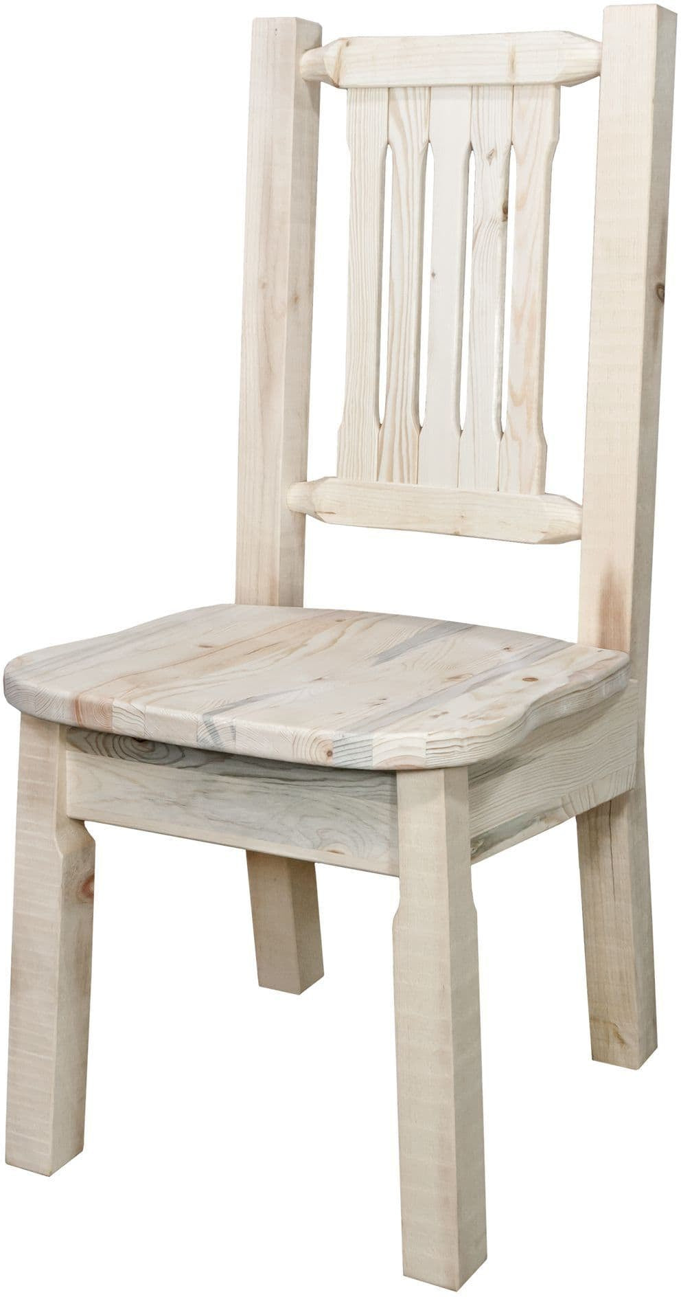 Montana Woodworks Homestead Kollektion Beistellstuhl mit ergonomischem Holzsitz