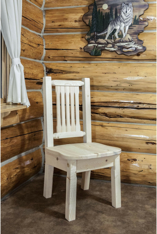 Montana Woodworks Homestead Kollektion Beistellstuhl mit ergonomischem Holzsitz