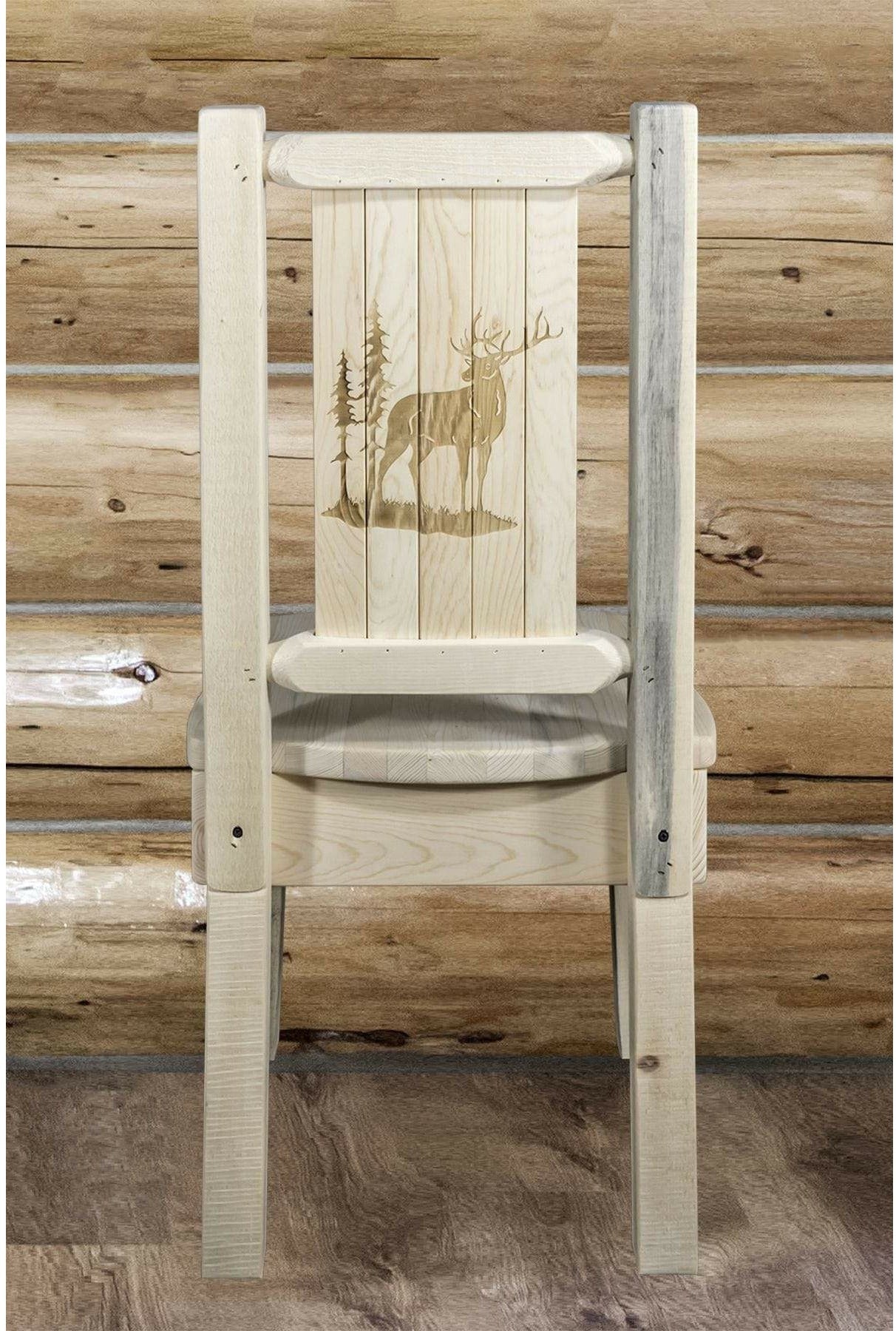 Montana Woodworks Homestead Kollektion Laser Gravur Seitenstuhl
