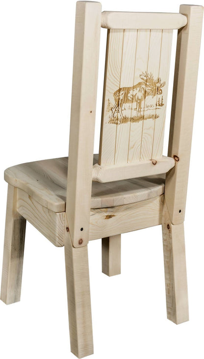 Montana Woodworks Homestead Kollektion Side Chair mit Lasergravur Design - Bereit zum Abschluss