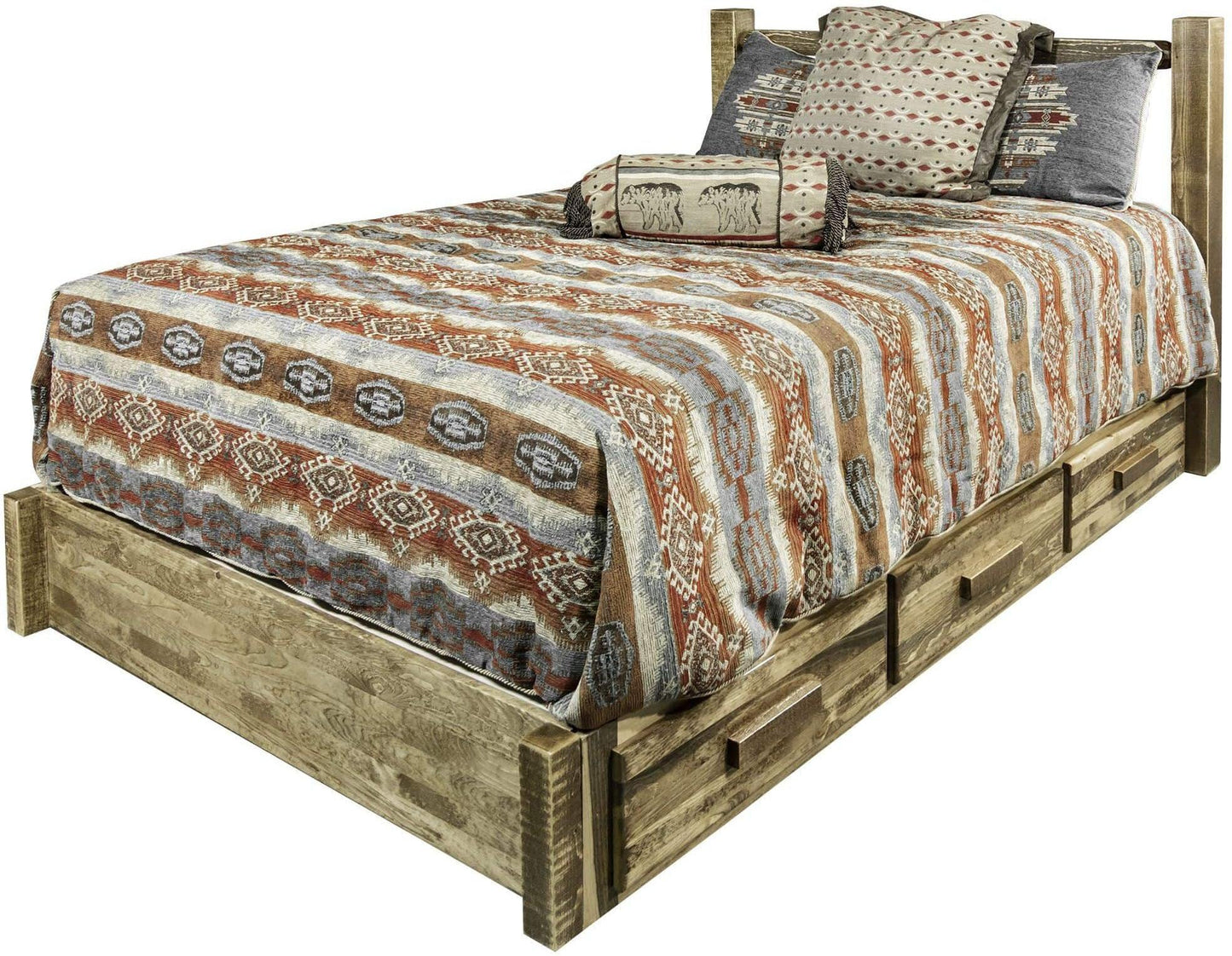 Montana Woodworks Homestead Kollektion Doppel-Speicherplattform Bett