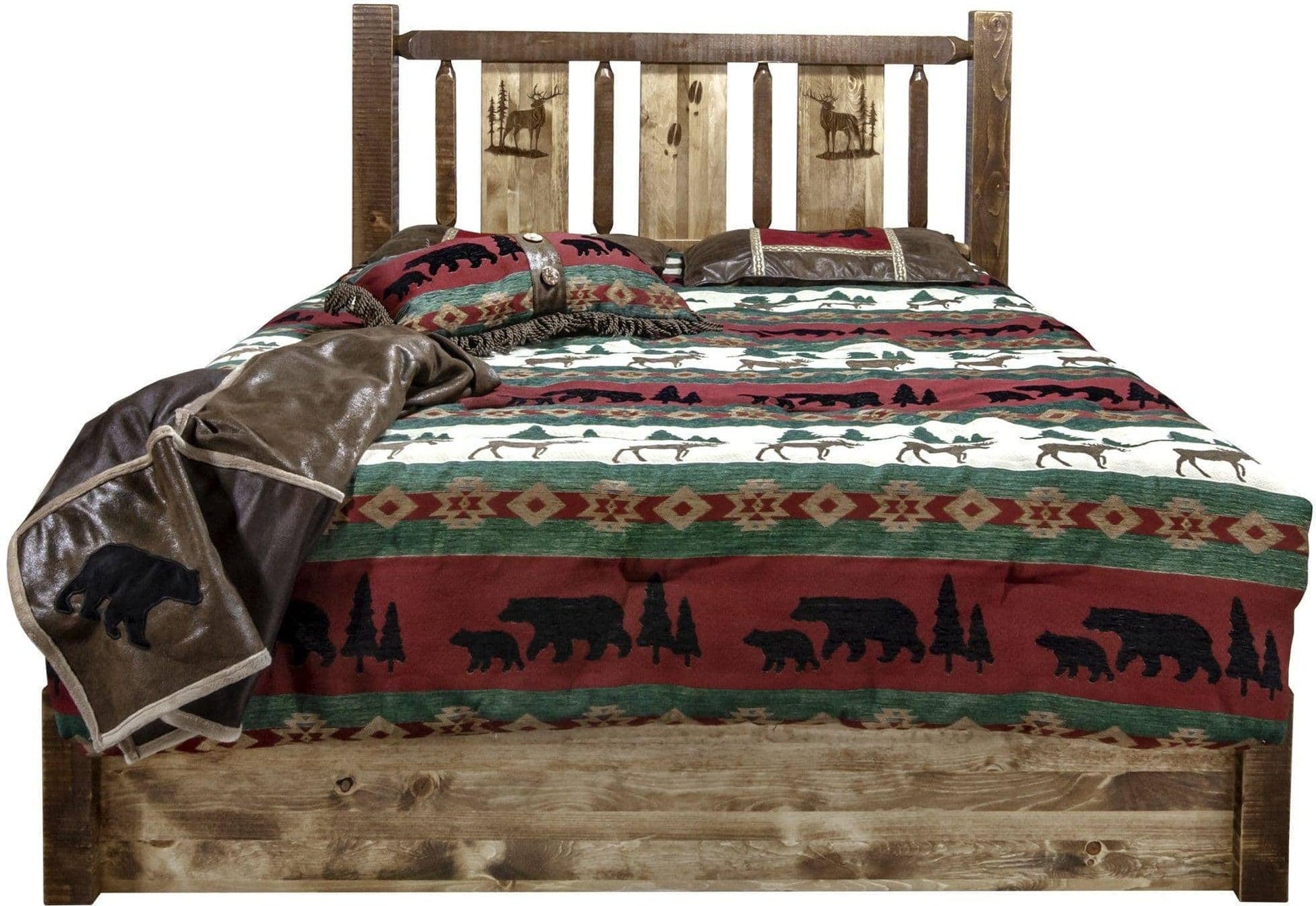 Montana Woodworks Homestead Kollektion Twin Storage Platform Bed - Flecken & Klare Lacquer Finish