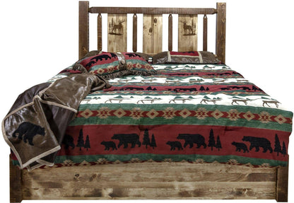 Montana Woodworks Homestead Kollektion Twin Storage Platform Bed - Flecken & Klare Lacquer Finish