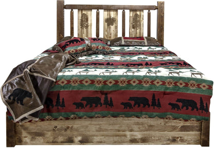 Montana Woodworks Homestead Kollektion Twin Storage Platform Bed - Flecken & Klare Lacquer Finish