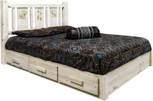 Montana Woodworks Homestead Kollektion Unfertige Lagerplattform Bett