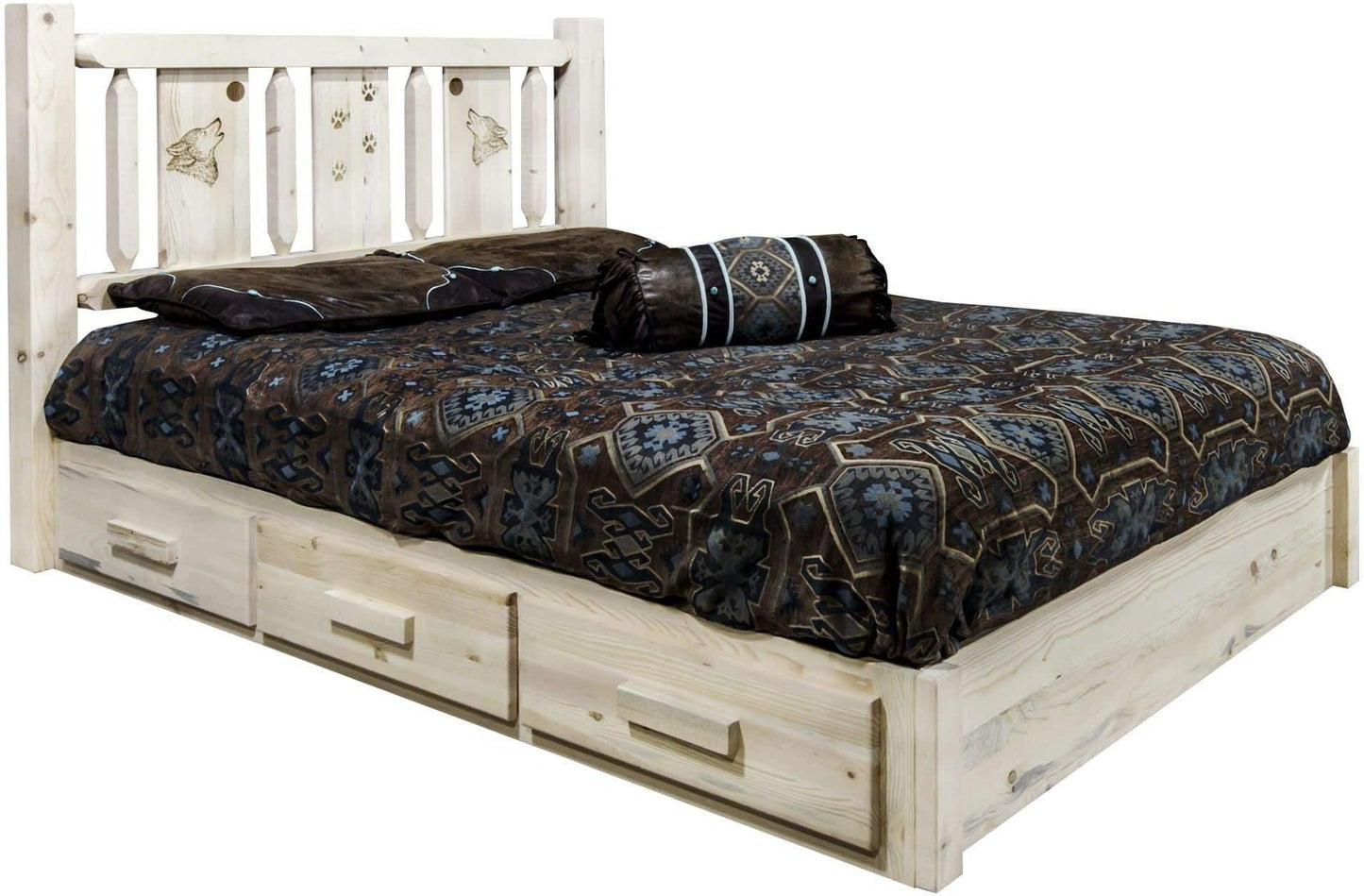 Montana Woodworks Homestead Kollektion Unfertige Lagerplattform Bett