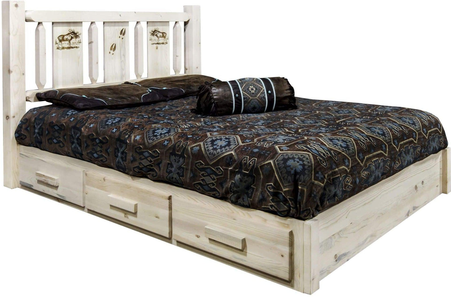 Montana Woodworks Homestead King Lagerplattform Bett, klar fertig